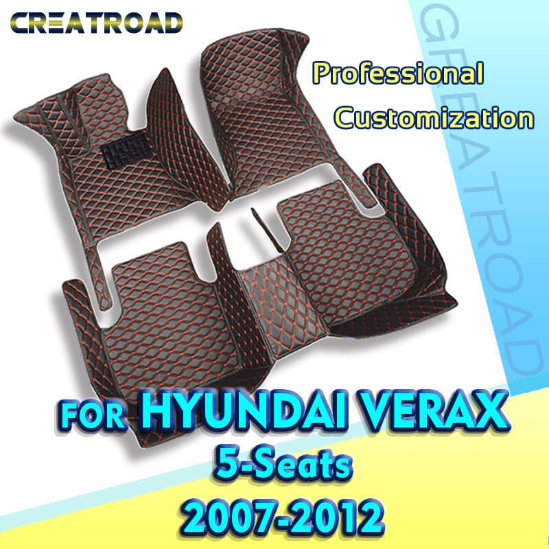 Tapetes De Carro Para Hyundai Verax (FIVE SEAT) 2007 2008 2009 2010 2011 2012 Almofadas De Pé Automotivas Personalizadas