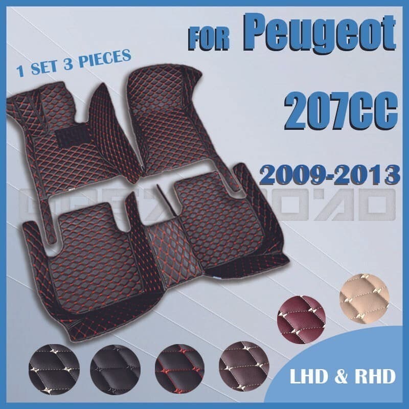 Tapetes De Carro Para Peugeot 207CC 2009 2010 2011 2012 2013 Almofadas De Pé Automotivas Personalizadas