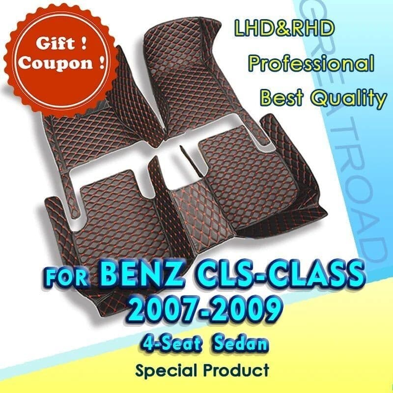 Tapetes De Carro Para Classe BENZ CLS (Quatro Assentos Sedan) 2007 2008 2009 Almofadas De Pé Automotivas Personalizadas 