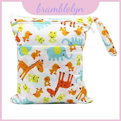 Saco Impermeável Da Fralda Do Bebê De 30x36cm Aserappy Com Recém-Nascidos Dobro Para Zíperes