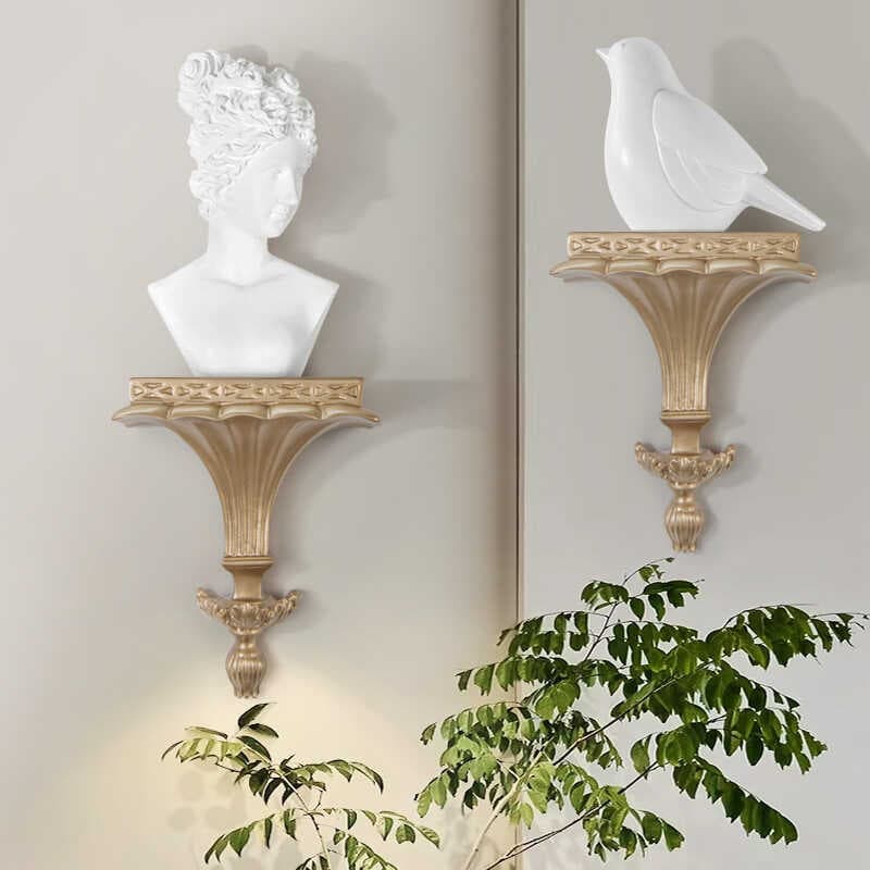 Americano Retro prateleira de parede suporte decoração parede divisória prateleira sofá sala estar entrada criativo ping
