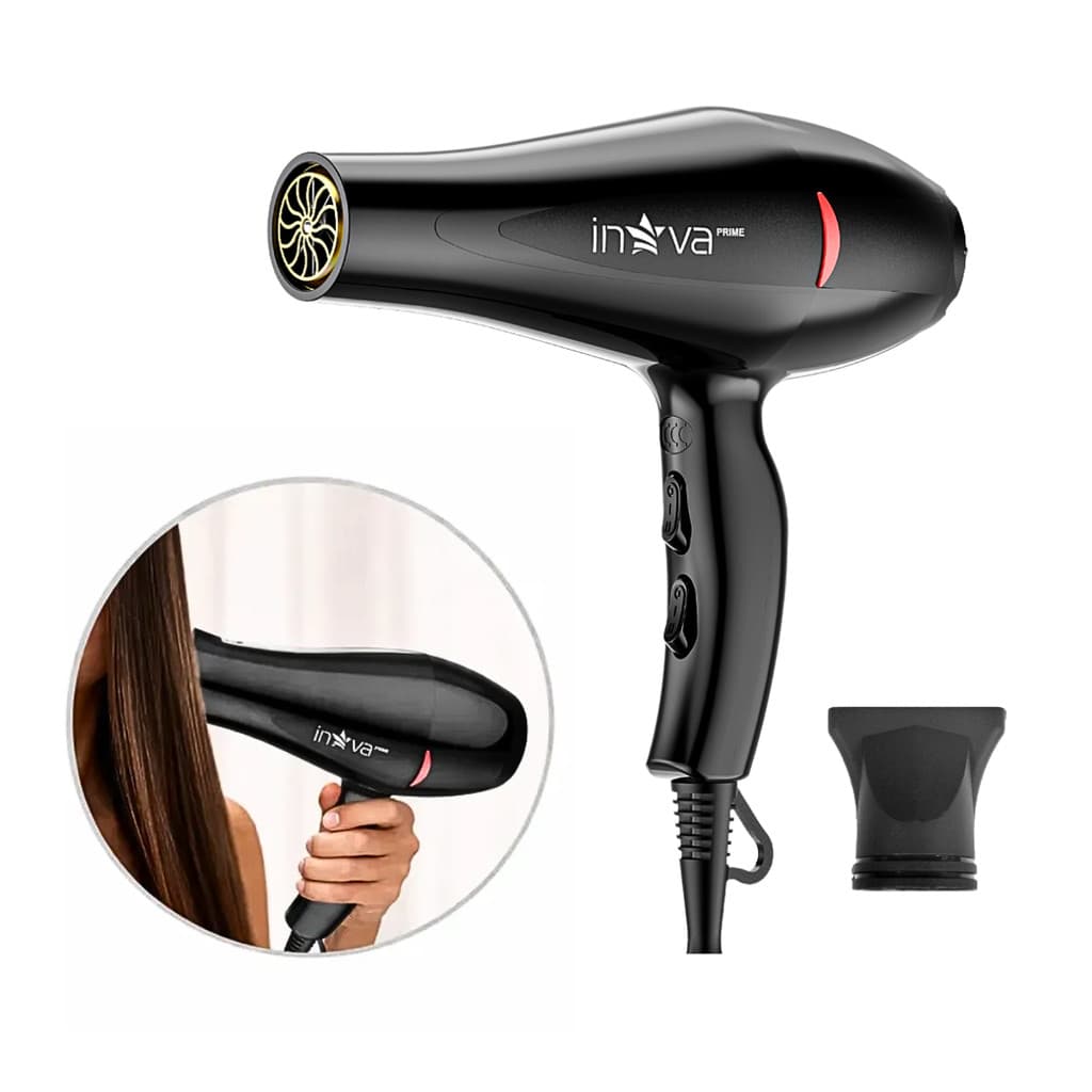 Secador De Cabelo Profissional 1500W Premium 127V Turbo 2 Velocidades 3 Temperaturas Jato Frio Inova
