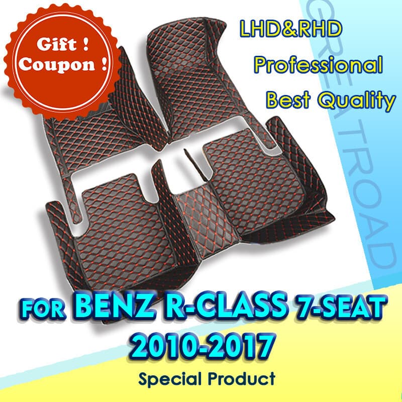 Tapetes De Carro Para BENZ Classe R V251 (Sete Assentos) 2010 2011 2012 2013 2014 2015-2017 Almofadas De Pé Automotivas 