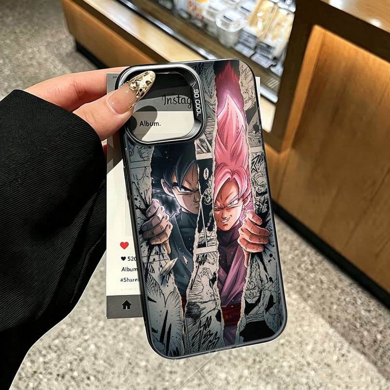 Capinha de Celular Anime de ação iPhone 13 11 15 14 12 16 17 18 PRO MAX X XR XS MAX PLUS Anti Impacto