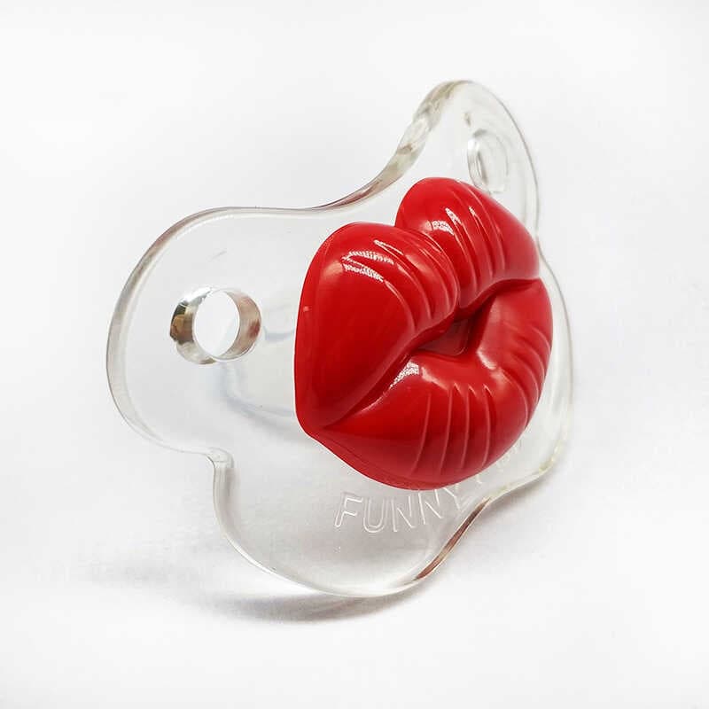 Chupeta Fanny Baby Cherry Red Lip Bom bebê engraçado chupeta de bebê com lábios vermelhos