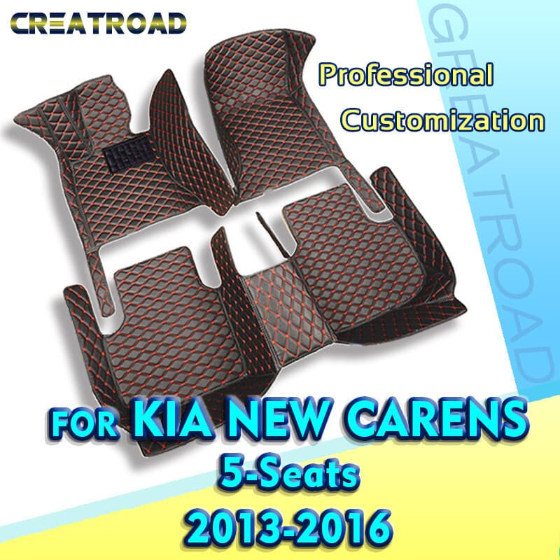 Tapetes De Carro Para KIA Novos carens (FIVE SEAT) 2013 2014 2015 2016 Almofadas Personalizadas Pés Automotivos Capa De 