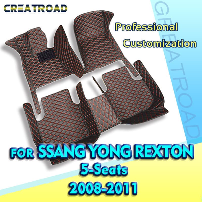 Tapetes De Carro Para Ssangyong Rexton (FIVE SEAT) 2008 2009 2010 2011 Almofadas De Pé Automotivas Personalizadas Capa D