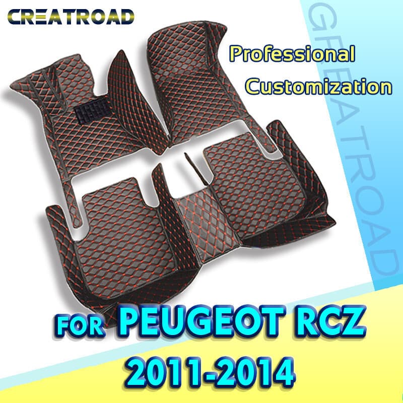Tapetes De Carro Para Peugeot RCZ 2011 2012 2013 2014 Almofadas De Pé Automotivas Personalizadas
