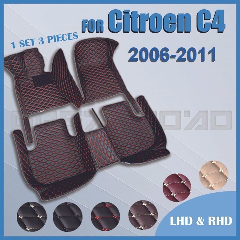 Tapetes De Carro Para Citroen C4 (Duas Portas) 2006 2007 2008 2009 2010 2011 Almofadas De Pé Automotivas Personalizadas