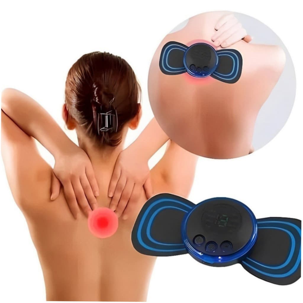 Massageador Muscular EMS Pescoço Costas Ombros Recarregável