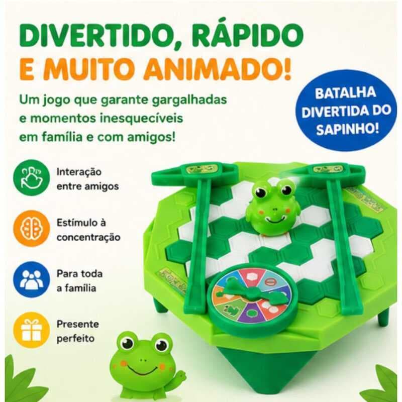 do Sapinho Infantil 47 Peças com Roleta e Martelinhos Jogo de Equilíbrio Estratégia Coordenação para Família