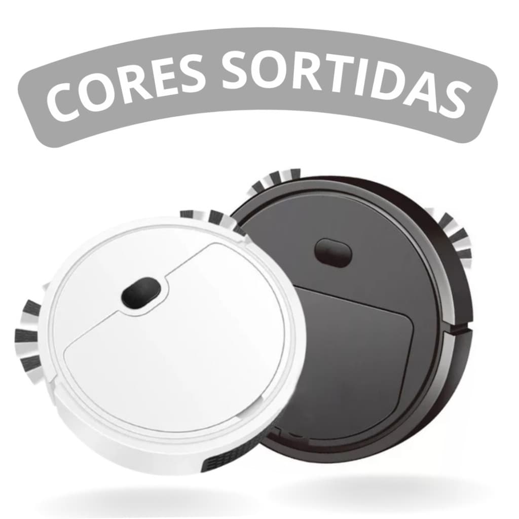 Robô Aspirador de Pó Recarregável 110V Aspirador Inteligente com Sensor HEPA para Piso e Tapete