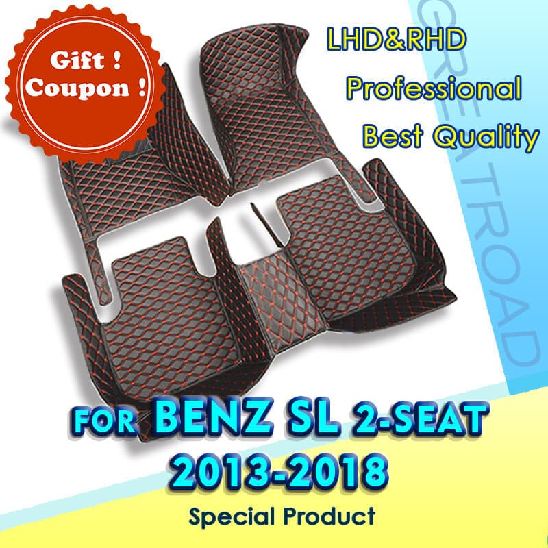 Tapetes De Carro Para Classe BENZ SL (Dois Assentos) R231 2013-2018 Almofadas De Pé Automotivas Personalizadas Capa De C