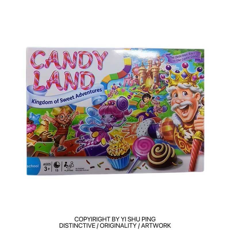 ** Yishu * CANDY LAND CANDY LAND King Sweet Adventure Jogo de tabuleiro para família Jogo de tabuleiro infantil