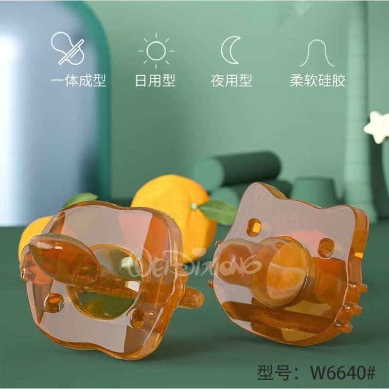 Widdy Bear Chupeta de Silicone para bebês, chupeta Anti-cólica para dia e noite, tipo dois pacotes, tipo dormir macio