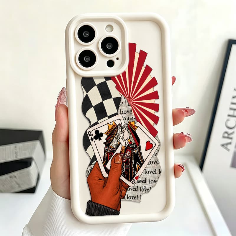 Capinha de Celular cartas de joguete mãos MOTO G84 G54 E22 E40 G14 G10 G20 G30 G22 G24 G34 G52 G60 Anti Impacto Promoção
