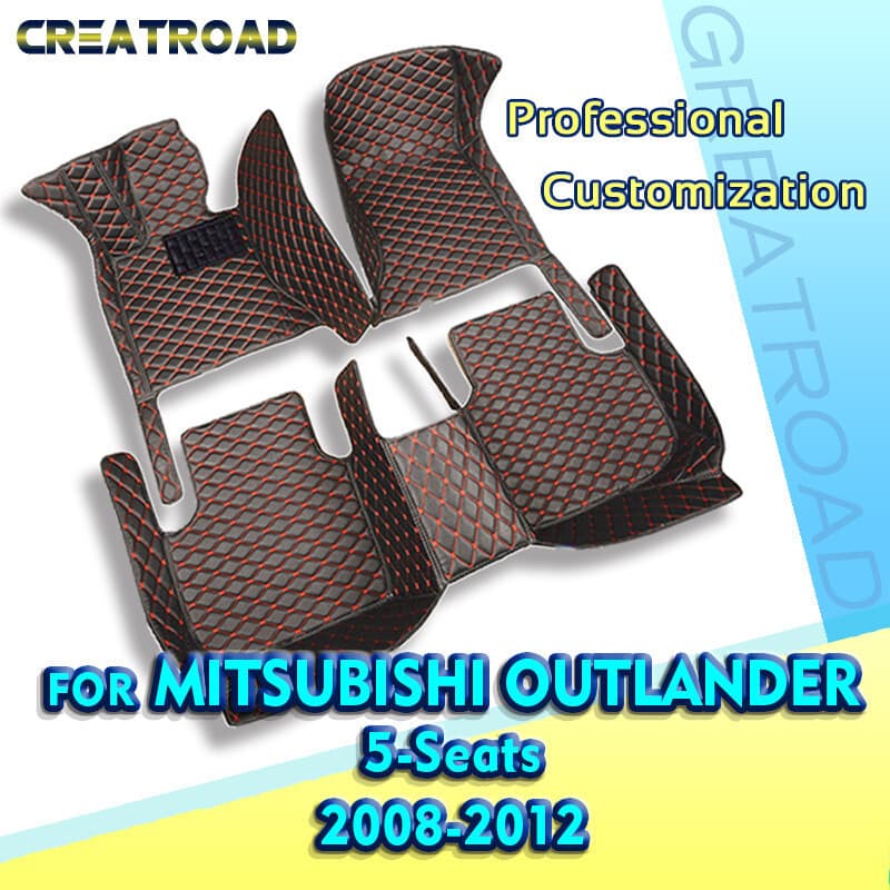 Tapetes De Carro Para Mitsubishi outlander (FIVE SEAT) 2008 2009 2010 2011 2012 Almofadas De Pé Automotivas Personalizad