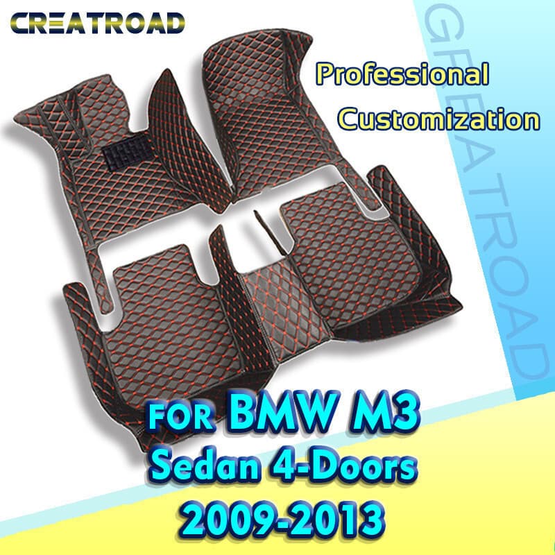 Tapetes De Carro Para BMW M3 Sedan (Porta) 2009 2010 2011 2012 2013 Almofadas De Pé Automotivas Personalizadas Capa De C