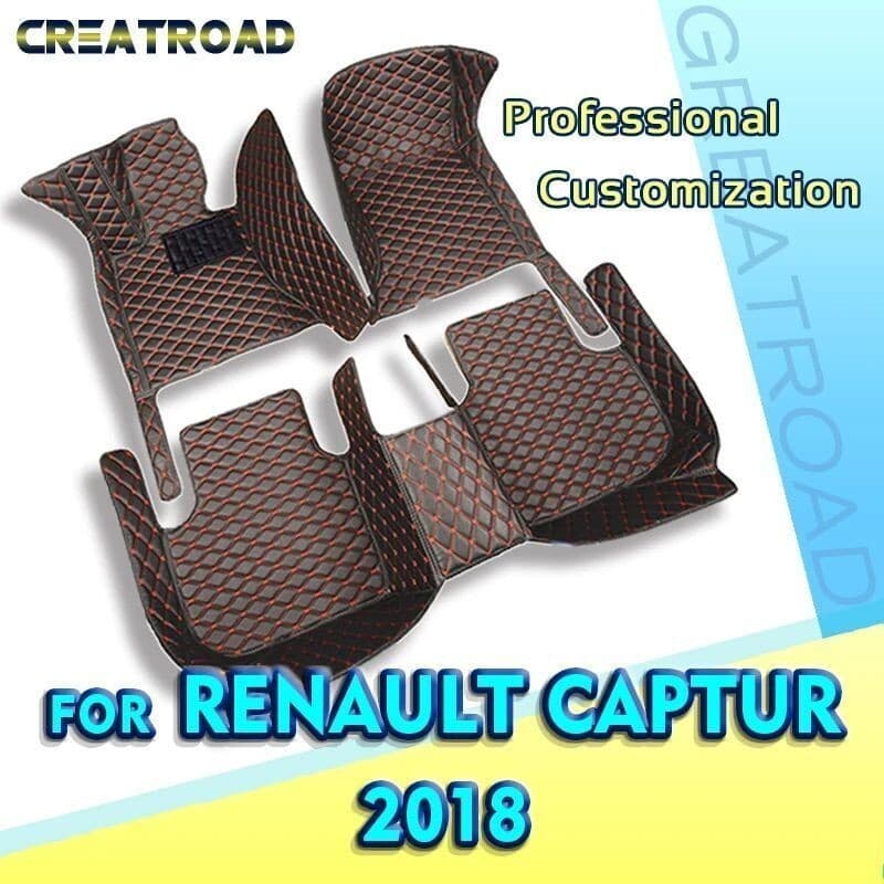 Tapetes De Carro Para Renault Captur 2018 Almofadas De Pé Automotivas Personalizadas Capa De Carpete De Automóvel