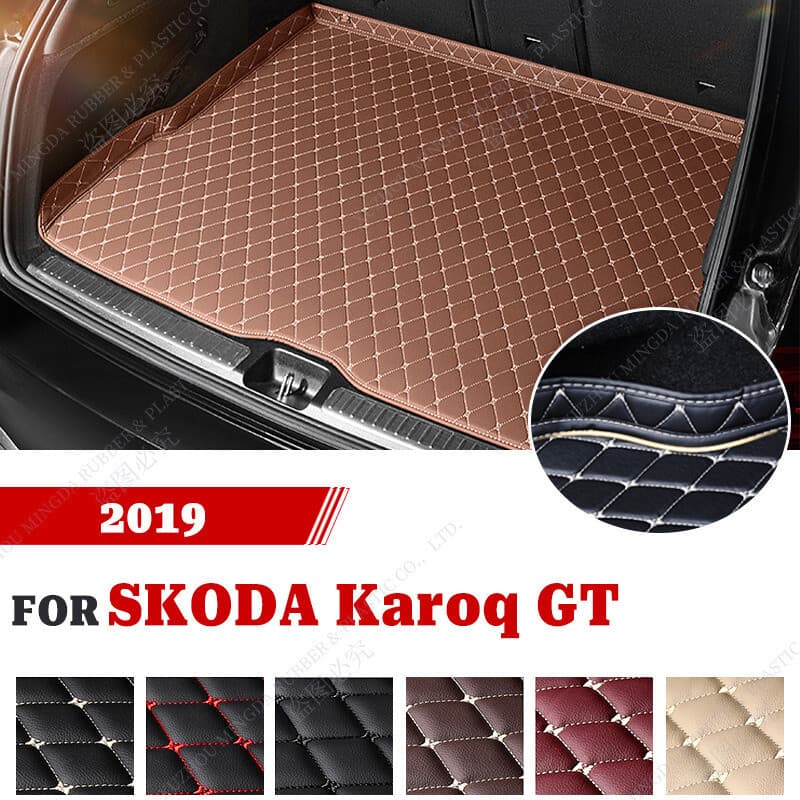 Tapete De Porta-Malas De Carro Para SKODA Kodiaq GT 2019 Acessórios Personalizados Decoração De Interiores Automotivos