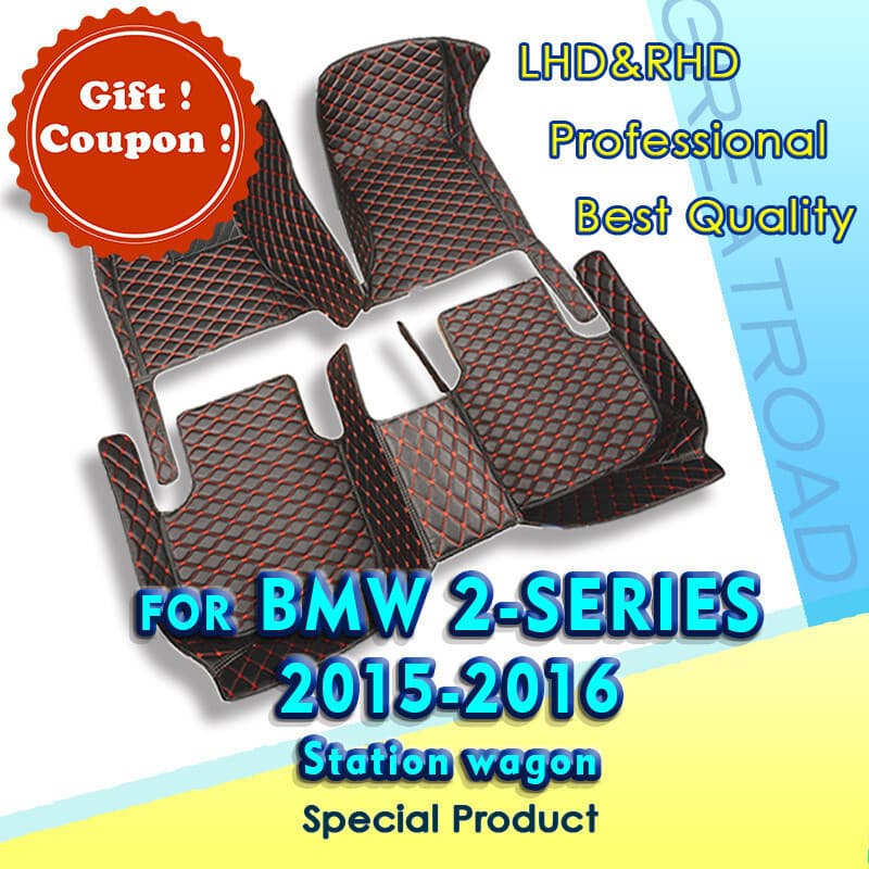 Tapetes De Carro Para BMW Série 2 220i 218i (station wagon) 2015 2016 Almofadas De Pé Automotivas Personalizadas Acessór
