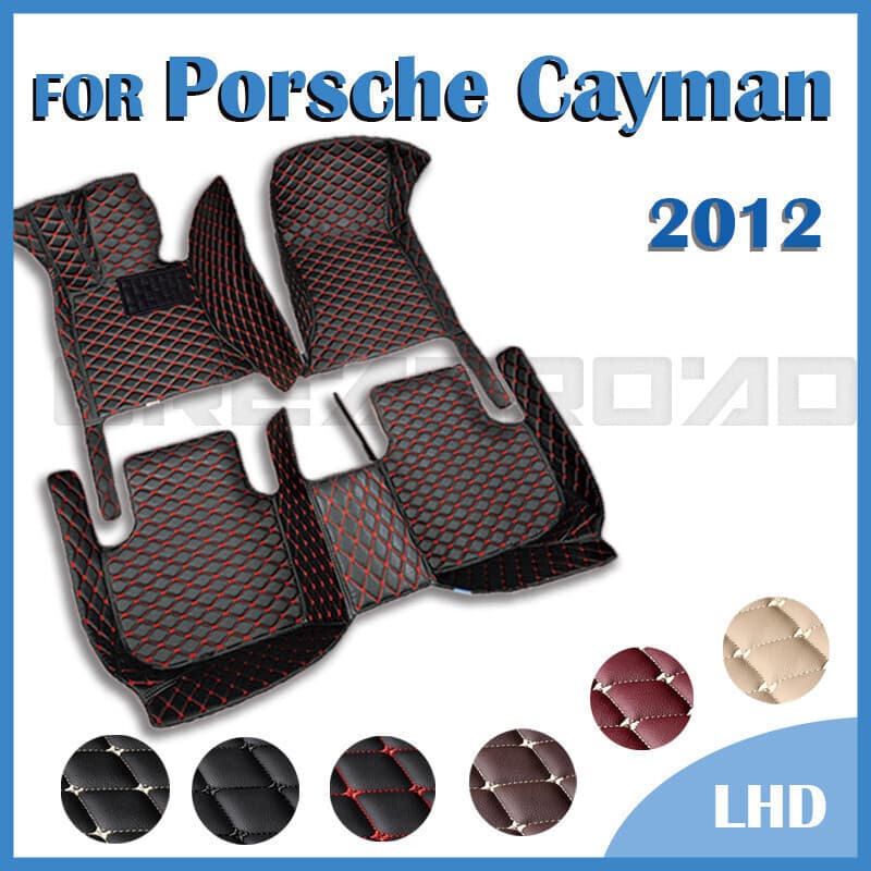 Tapetes De Carro Para Porsche Cayman 2012 Almofadas De Pé Automotivas Personalizadas Capa De Carpete De Automóvel