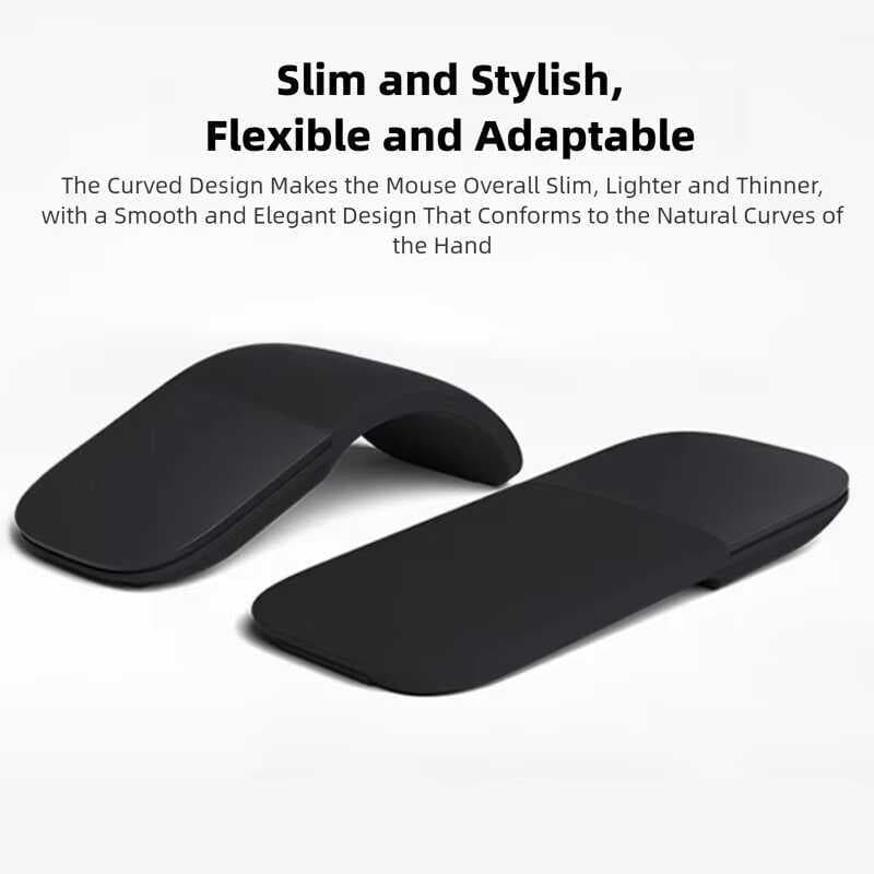 Mouse Sem Fio Bluetooth 4.0 1600 DPI Dobrável Arc Touch Fino E Silencioso Para Laptop