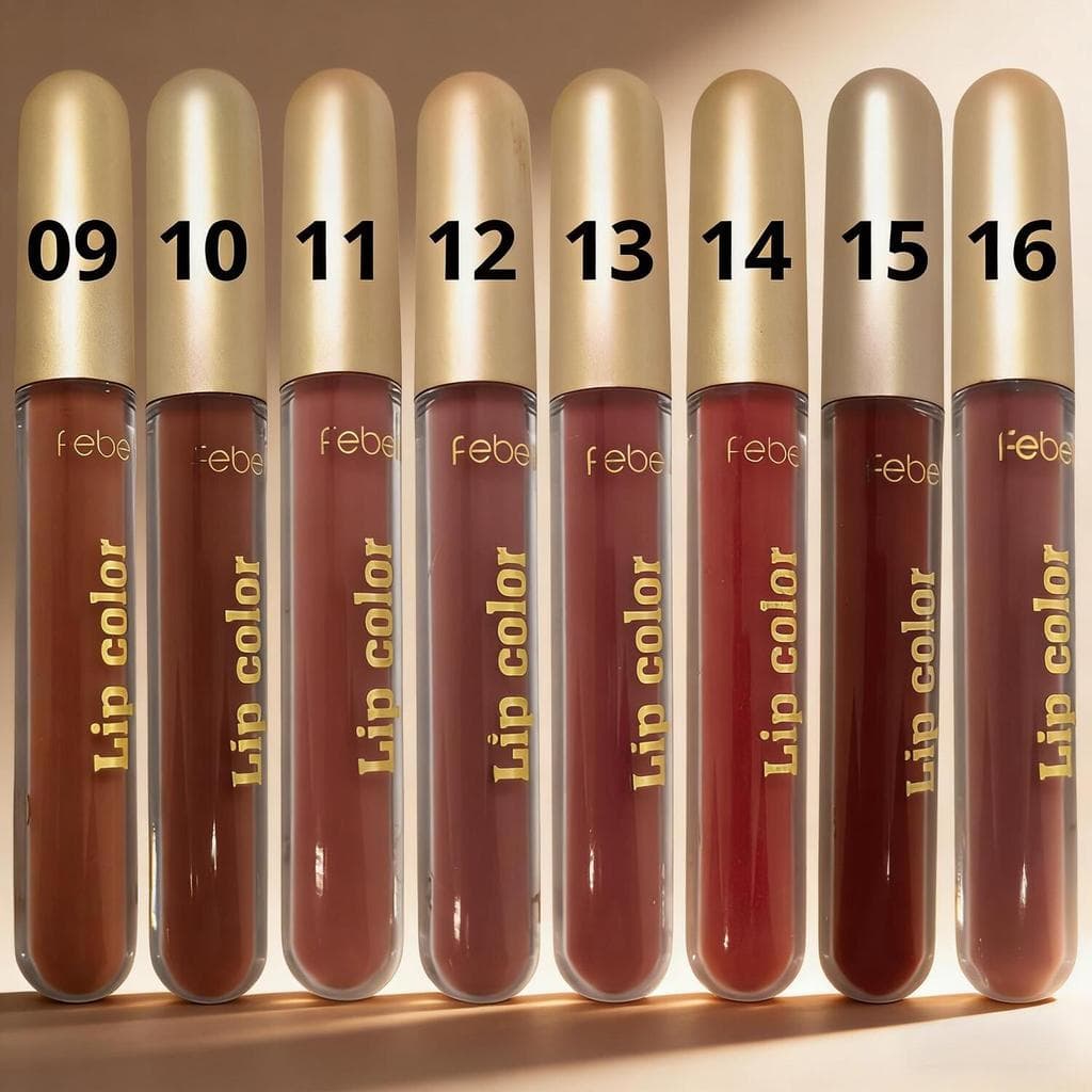 Lip Color Velvet Matte Febella - Batom Líquido, Efeito Aveludado, Longa Duração BM40130-9-16