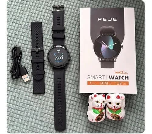 Relogio Smartwatch Peje 1.28 + 2 Pulseiras Relógio Inteligente