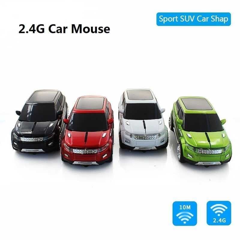 Mouse De Carro Sem Fio 3D Sport SUV Formato Computador 1600DPI Com Receptor Usb Para PC Laptop