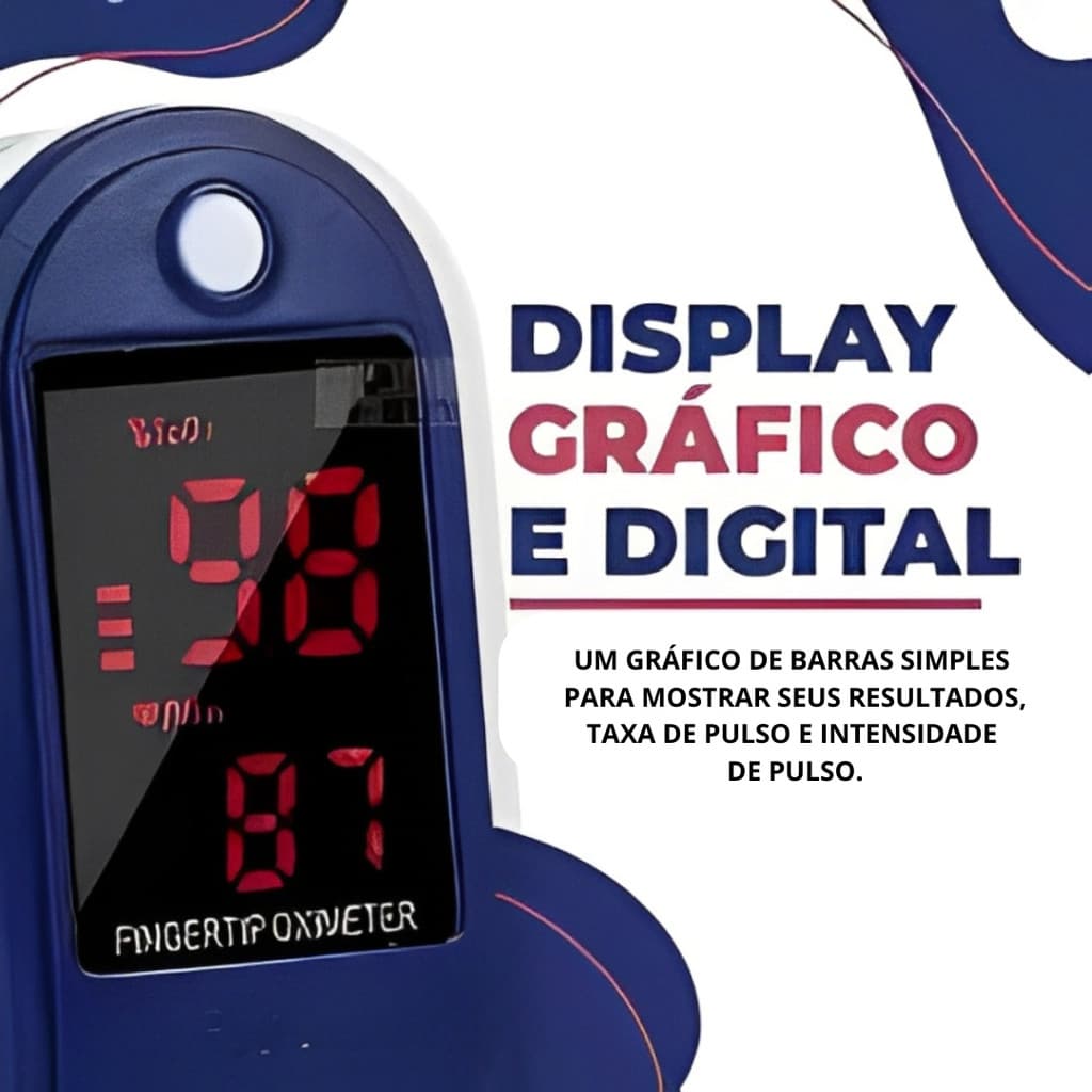 Oxímetro Digital de Dedo – Mede Saturação e Batimentos Cardíacos