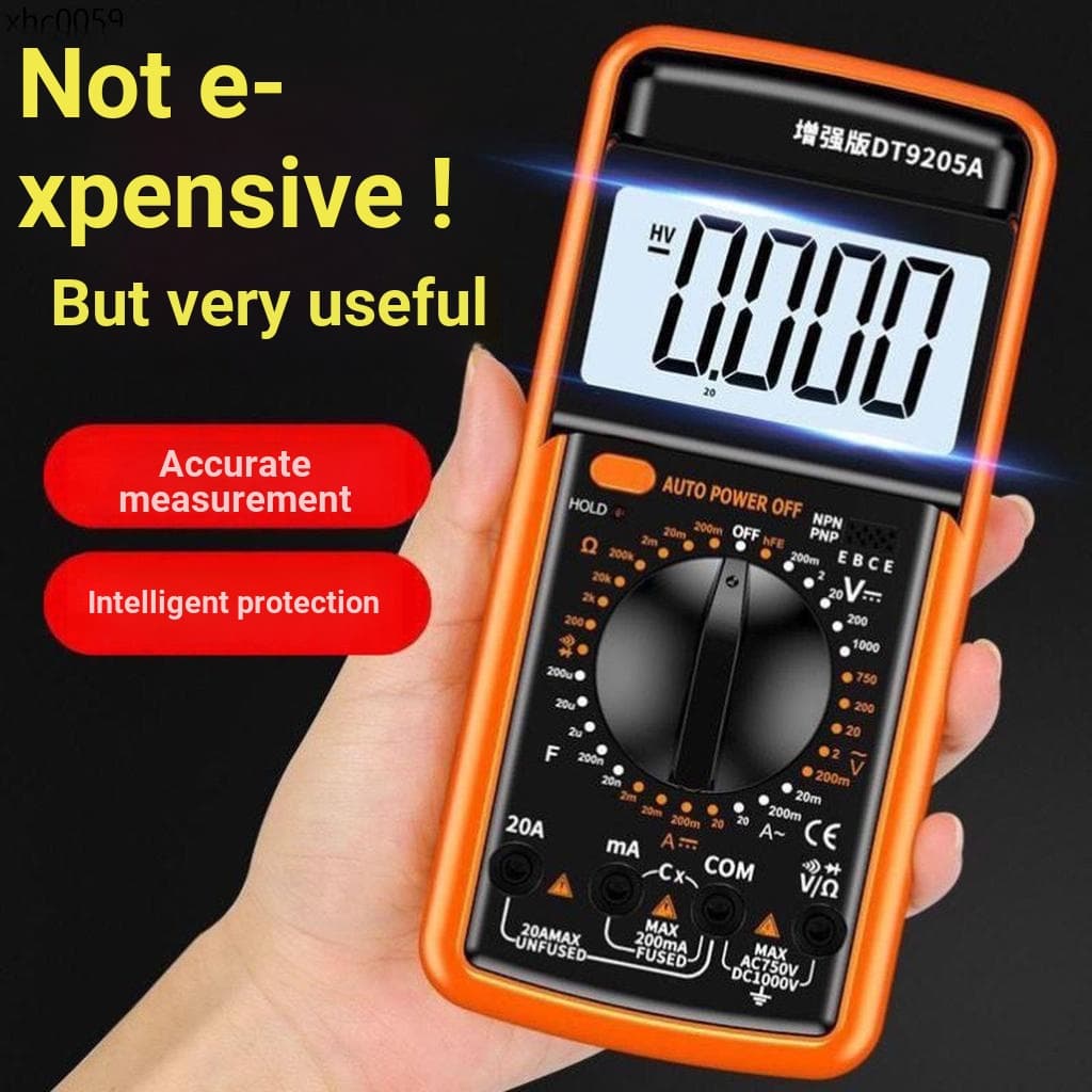 Multímetro digital DT9205A, Display digital eletrônico de alta precisão, multímetro para reparo de eletricista, à prova 