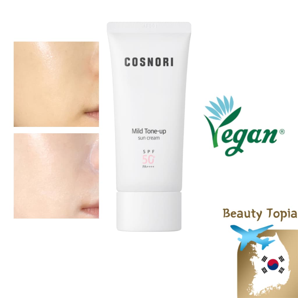 COSNORI Protetor solar físico protetor solar químico protetor solar com cor clareador de pele protetor solar matte Mild Tone up Sunscreen SPF50+ PA++++ 50ml