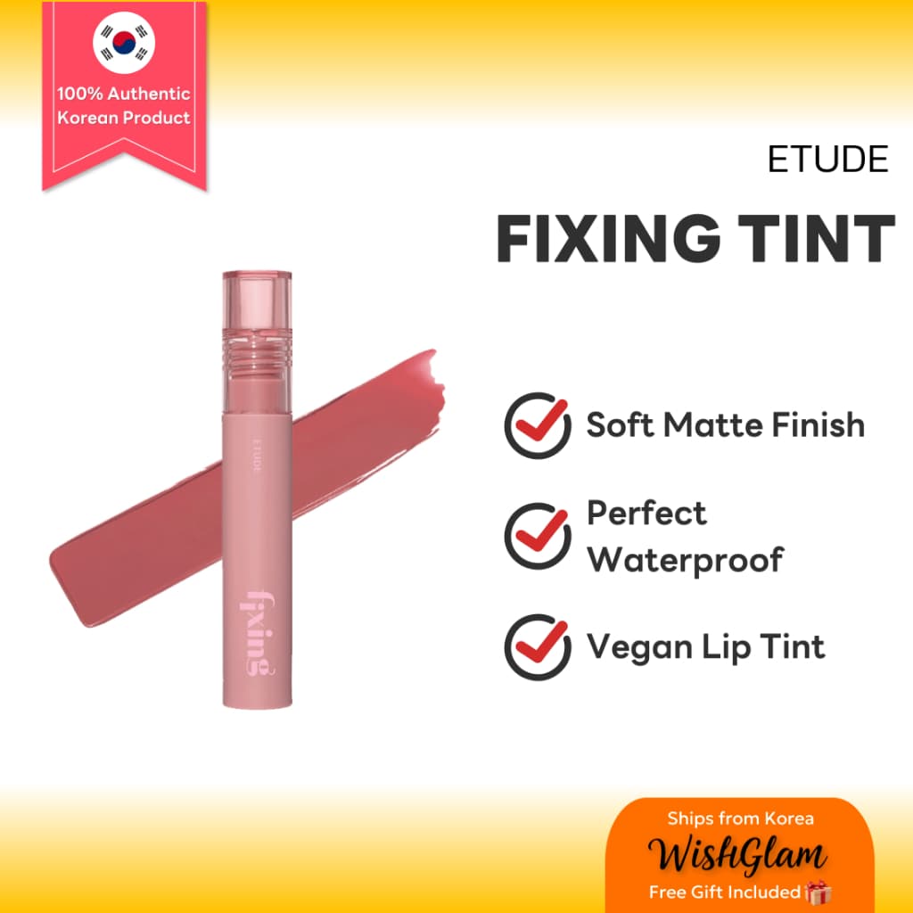 ETUDE Fixing Tint 4g | Batom Líquido Matte Hidro-Matte de Longa Duração com Acabamento Fosco