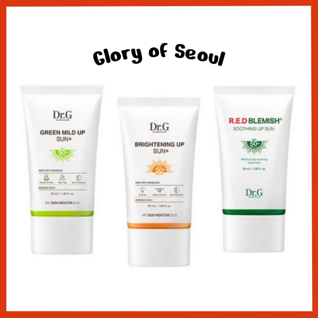 DR.G Sunscreen Collection 20ml, 50ml (3 Types) | SPF50+ PA++++, Green Mild Up / Brightening Up / R.E.D Blemish Soothing Up