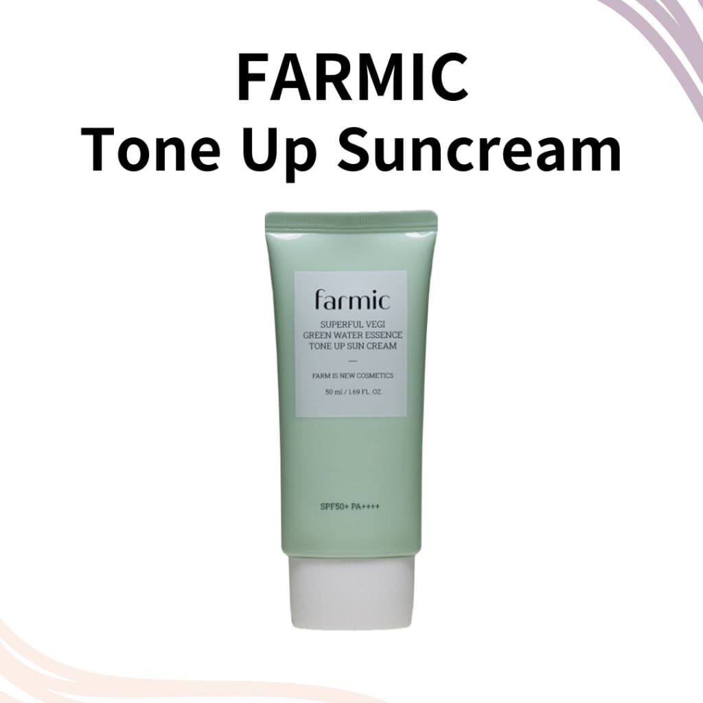 "Farmic Superful Vegi Green Water Essence Creme Solar Tone Up 50ml | Protetor Solar Protetor Solar Hidratante | Proteção FPS e Hidratação para a Saúde da Pele