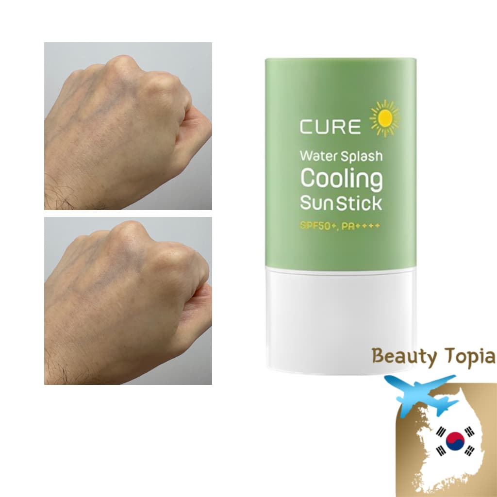 CURE protetor solar bastao protetor solar em bastão de aloe vera Water Splash Cooling Sun Stick SPF50+ PA++++ 23g