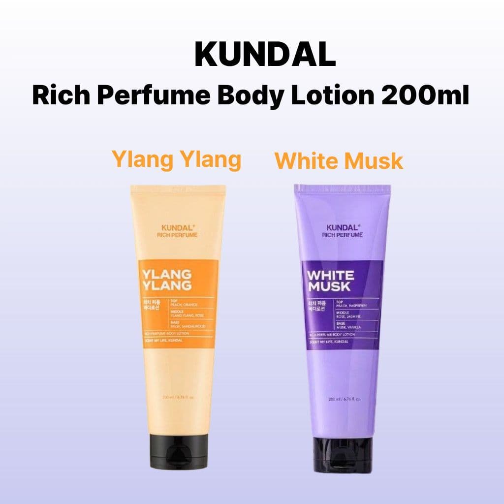 [KUNDAL] Loção Corporal Perfume Rico 200ml Ylang/Fragrância Hidratante De Almíscar Branco Cuidados Corporais K-Beauty