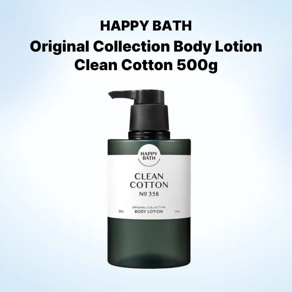 [HAPPY BATH] Coleção Original Loção Corporal Algodão Limpo 500g Hidratante Fragrância Fresca Cuidados Corporais Pele Mac