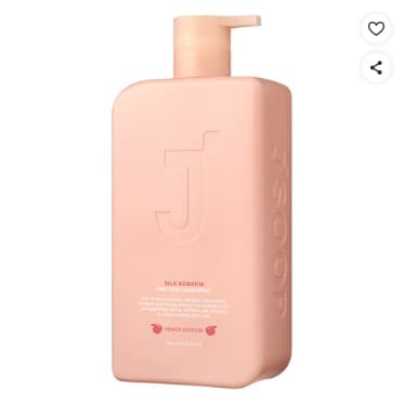Jsoop Seda Queratina Proteína Shampoo Pêssego Edição 1000ml Danos Reparação Do Cabelo Hidratante K-Beauty Macio Cuidados