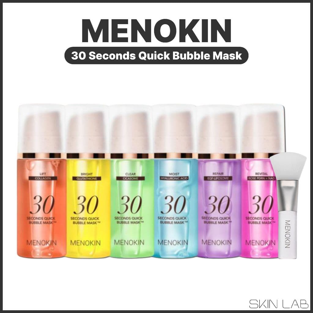 [MENOKIN] Bubble Mask 30 Segundos 95ml Máscara Facial Sem Enxágue Hidratação Glow Anti-Idade