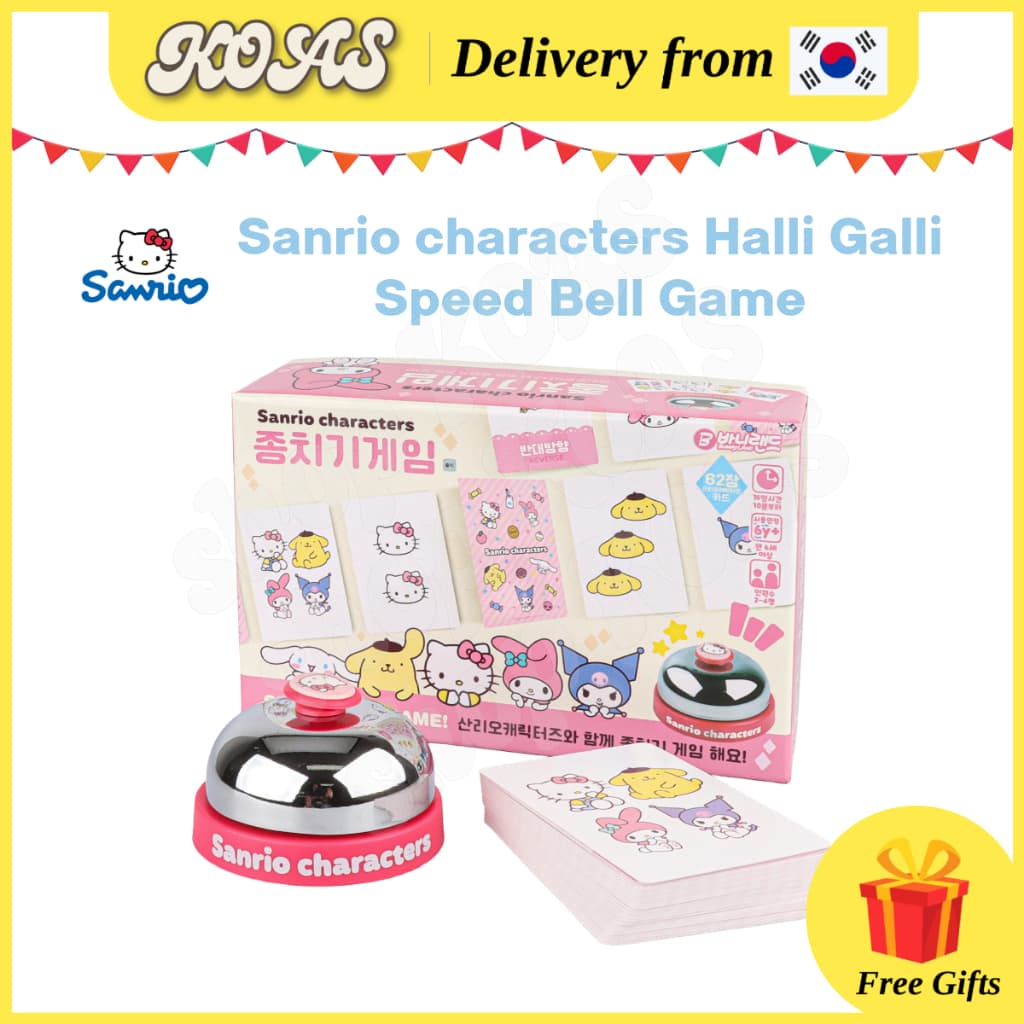 [Sanrio] Personagens Halli Galli Speed Bell Game 62 Unidades-Jogo De Festa De Reação Rápida Para Crianças E Família
