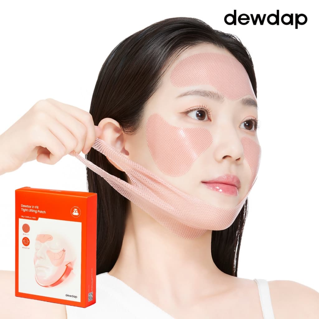 DEWDAP Dewtox V-fit Tight Lifting Patch Máscara Facial V-Line Redutor de Papada Firmador Anti-idade Hidrogel Cosmético Coreano