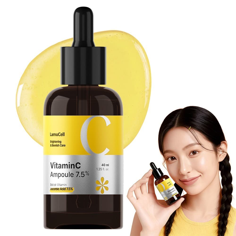[LamuCell] Ampola Pura De Vitamina C 7.5 % 40ml , Soro Iluminador Para Cuidados Com A Pele Coreana