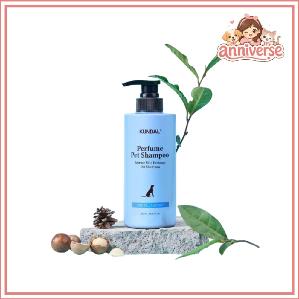 KUNDAL Nature pH Balancing Silky Coat Shampoo Para Cães 500ml Lavanderia Branca