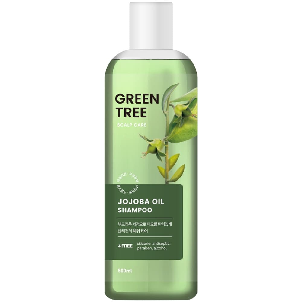 Shampoo De Óleo De Jojoba Green Tree Dog 500ml | Cuidados Coreanos Premium Para Animais De Estimação Pele Sensível E Pel
