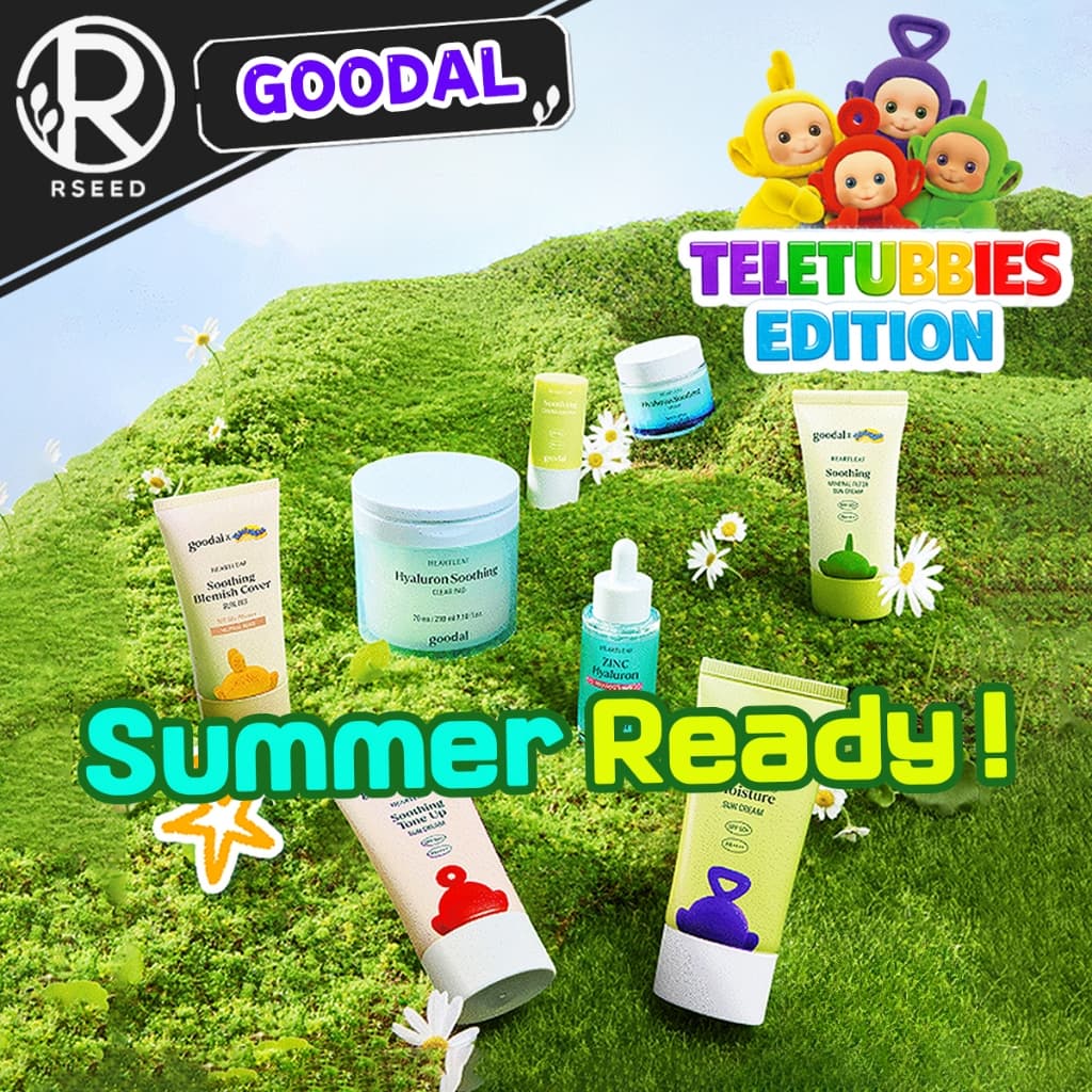 【GOODAL・Coreia】Heartleaf Teletubbies SERIES (Protetor Solar / BB Solar / Bastão Solar / Sérum / Creme / Pads)
