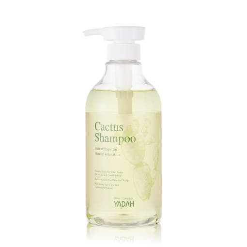 Shampoo YADAH Cactus 700ml-42 % Hidratante Com Extrato De Cacto Jeju [Envio Da Coreia]
