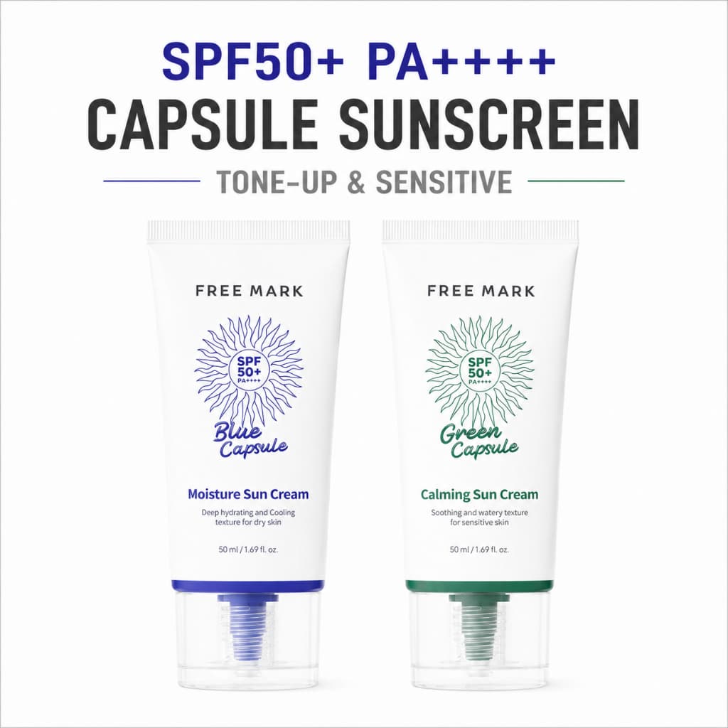 Protetor Solar Para Pele Sensível E Tonifica A Marca Gratuita Fps50 + PA + 50ml Cuidados Solares Diários Coreanos