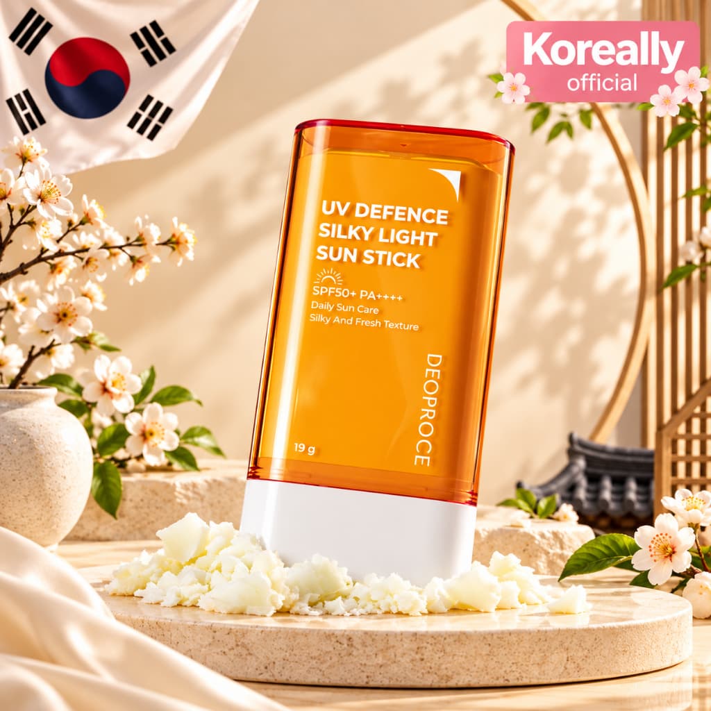DEOPROCE UV Defense Silky Light Sun Stick 19g Leve Suave Protetor Solar Facial Diário Portátil Cuidados Solares